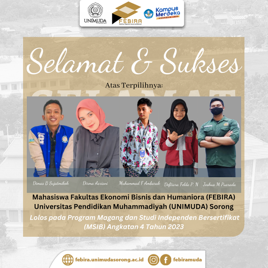 Fakultas Ekonomi Bisnis dan Humaniora (FEBIRA) menjadi fakultas yang banyak mengirimkan mahasiswa untuk mengikuti program MSIB