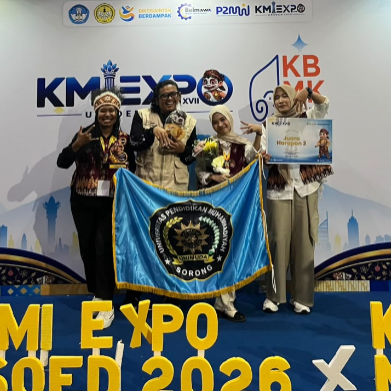 PACE - Papuan Essence FEBIRA UNIMUDA Sorong Raih Harapan III Kategori Stand Terbaik di KMI Expo XVII