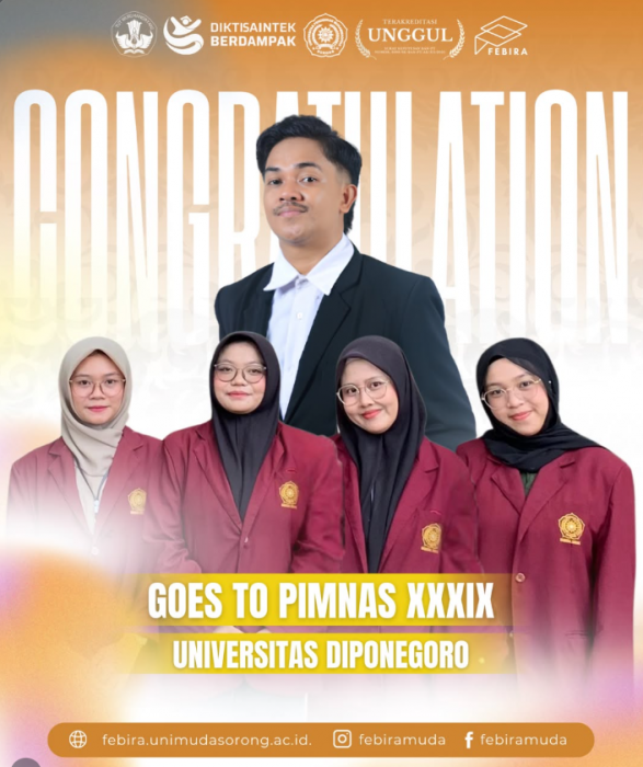 Tim PKM-PM UNIMUDA Sorong Lolos Pekan Ilmiah Mahasiswa Nasional (PIMNAS) ke-39 Tahun 2026
